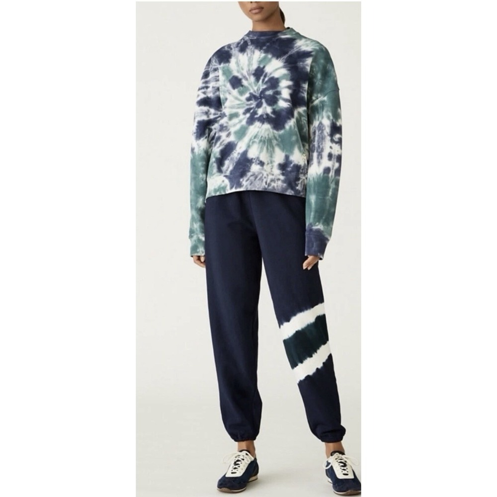 Tory Sport Tie Dye Sweatshirt XL French Terry Crewneck Gorpcore Retro Slouchy